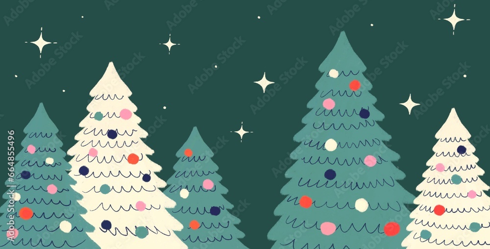 Christmas tree with baubles and sparkle lights Christmas tree with baubles and sparkle lights