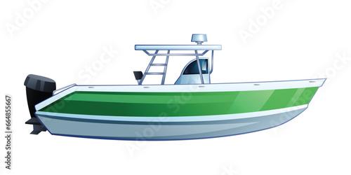 Speed boat vector illustration isolated on white background