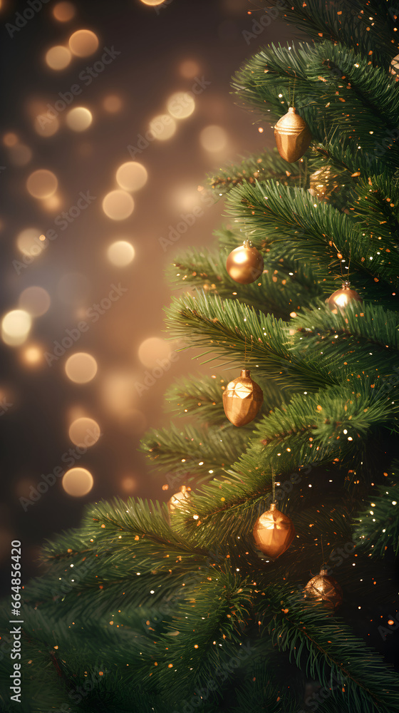 Christmas green spruce tree. AI generated image. Christmas green spruce tree. AI generated image.