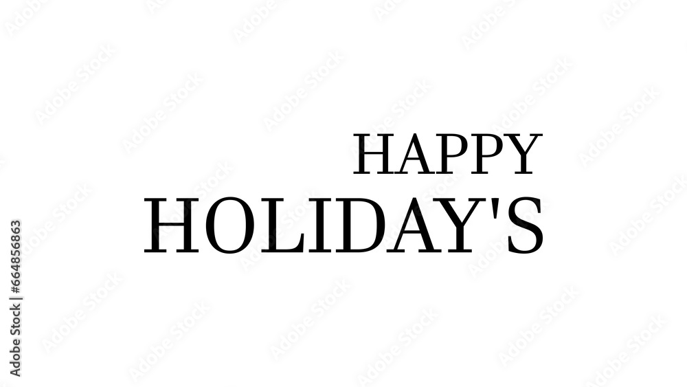 Happy Holidays and Merry Christmas stylish text design illustration