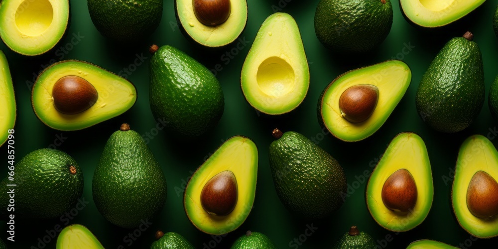 Vibrant and abstract avocado pattern with fresh and colorful sliced avocados. Perfect for banners and wallpapers, trendy exotic touch to any design. Ideal for diet, vegan, or healthy lifestyles. Vibrant and abstract avocado pattern with fresh and colorful sliced avocados. Perfect for banners and wallpapers, trendy exotic touch to any design. Ideal for diet, vegan, or healthy lifestyles.
