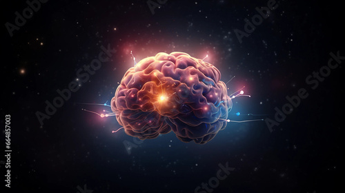 Brain concept in the deep space