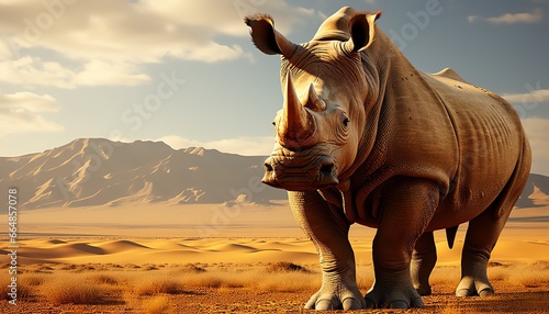 rhino in the wild