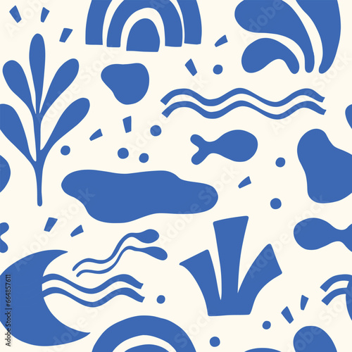 Groovy modern doodle patter...
