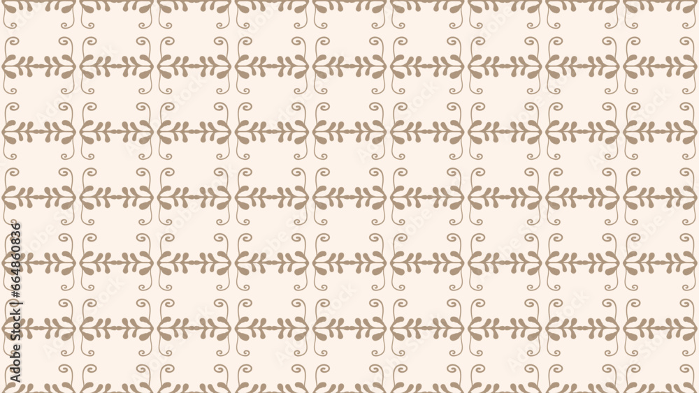 Cute brown floral pattern. Seamless background. For backgrounds, wallpapers, textiles, and fashion.