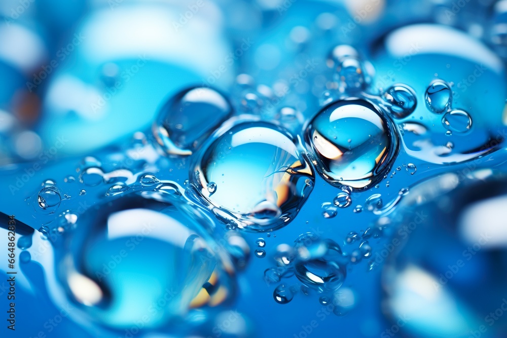 Blue soap bubbles water abstract macro-foam background Blue soap bubbles water abstract macro-foam background