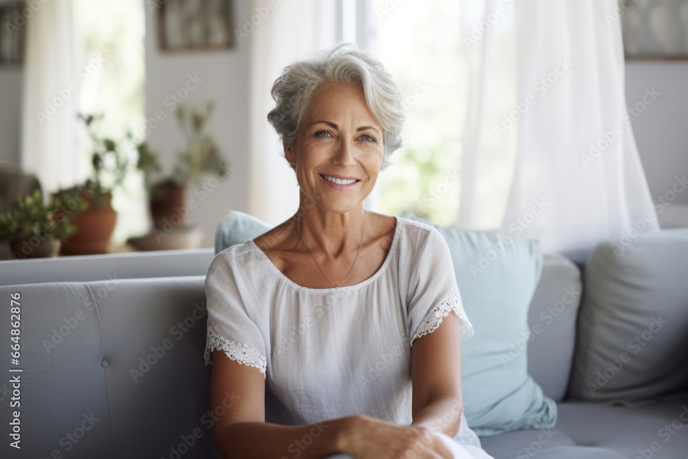 Portrait of elegant confident senior lady with gray hair and beautiful smile. Portrait of elegant confident senior lady with gray hair and beautiful smile.