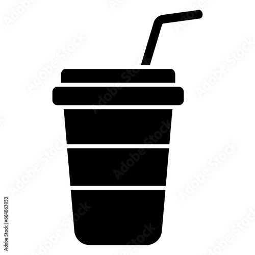 plastic cup with straw