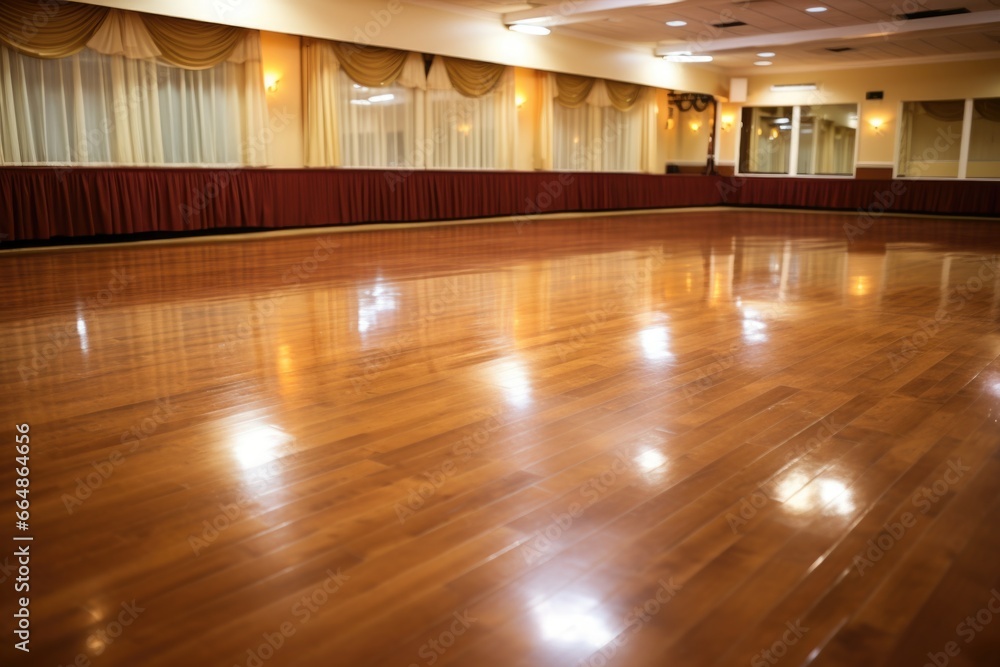 ballroom dance floor cleaned to shine