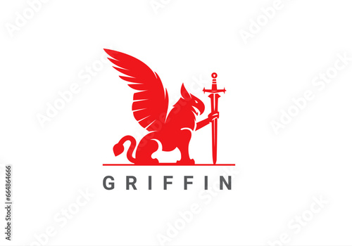 griffin, griffin logo, griffin head, phoenix logo, creature, fantasy, creature logos, history, griffin sword, gryphon, griffo, animal logo, 