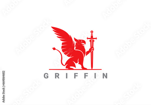 griffin, griffin logo, griffin head, phoenix logo, creature, fantasy, creature logos, history, griffin sword, gryphon, griffo, animal logo, 