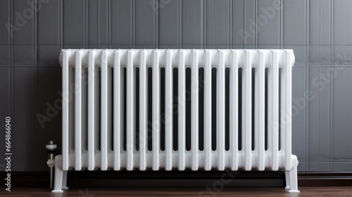 Wallpaper Mural Home heating radiator close-up. Modern central heating battery. Pipe pattern. Torontodigital.ca