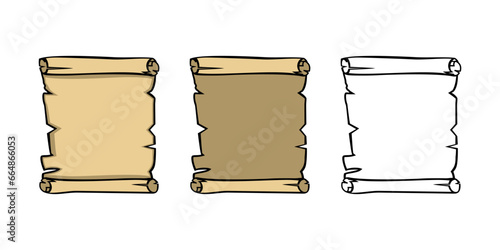 Cartoon of Parchment Inscription Design Illustration vector eps format , suitable for your design needs, logo, illustration, animation, etc.