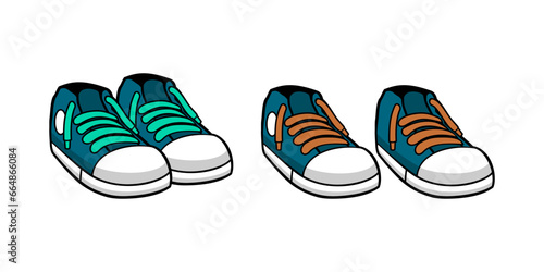 A Pair Casual Shoes Design Illustration vector eps format , suitable for your design needs, logo, illustration, animation, etc.