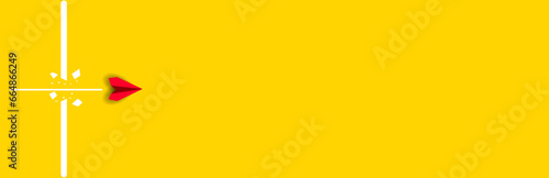 red plane is flying towards success, overcoming obstacles.Overcoming obstacles idea concept