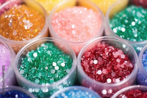 macro shot of biodegradable glitter used for bath bombs