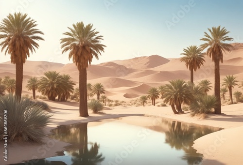palm trees in the desert © emdadul