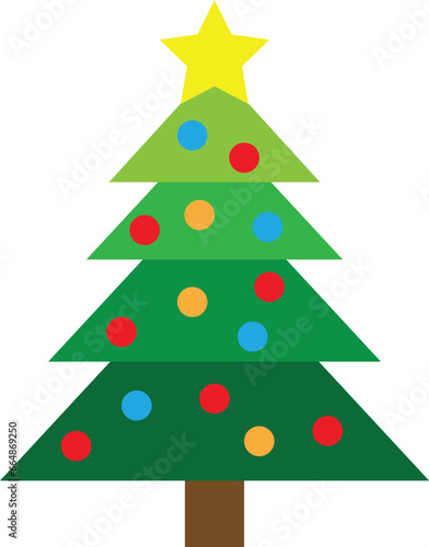 Christmas Tree Vector image or clip art.