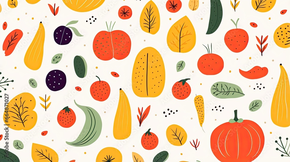 Abstract vegetables pattern. Hand drawn doodle vegetarian food. Vegetable kitchen illustration concept. Abstract vegetables pattern. Hand drawn doodle vegetarian food. Vegetable kitchen illustration concept.