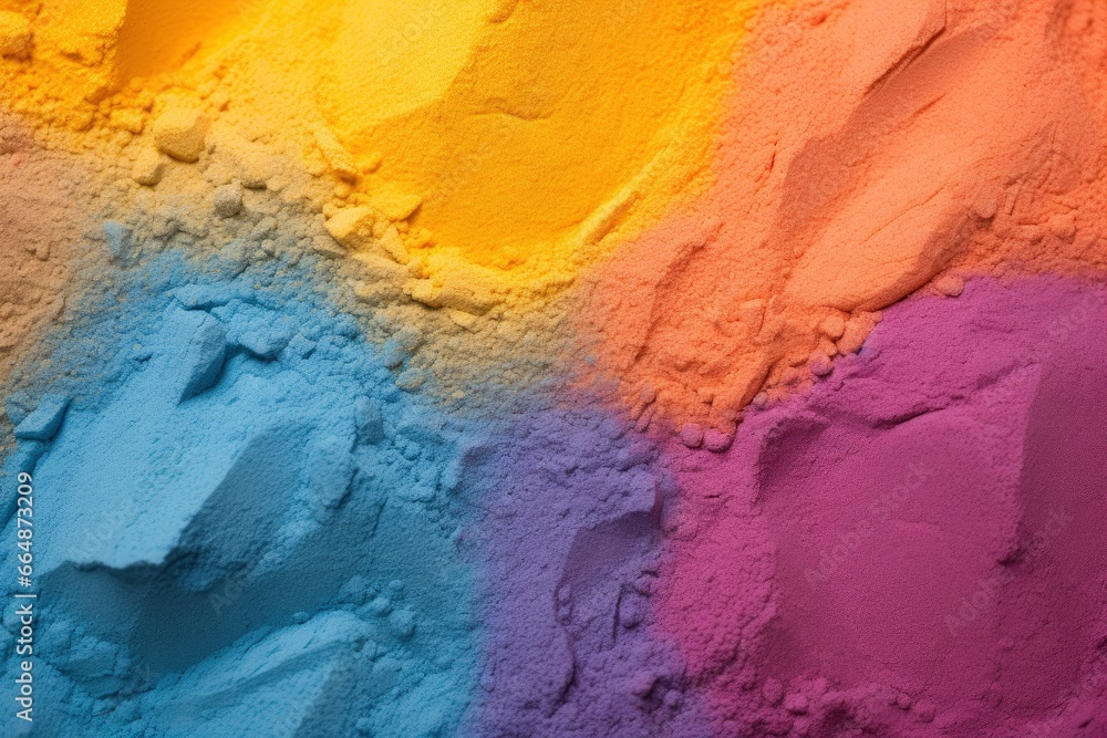 Close up of multi coloured sand background. - obrazy, fototapety, plakaty 