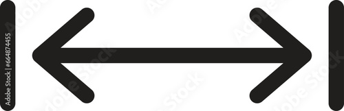 Distance icon vector isolated on white background