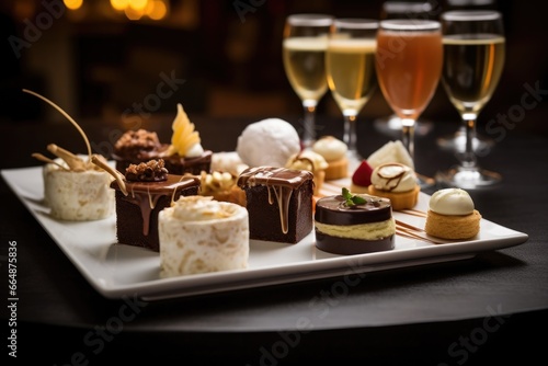 platter of gourmet desserts for engagement celebration