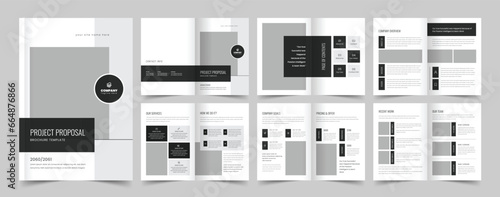 Annual Report, Multipage company profile design, Brochure template, cover page design, leaflet, magazine, Project Proposal