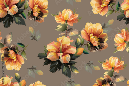 Vintage Floral seamless pattern vector illustration
