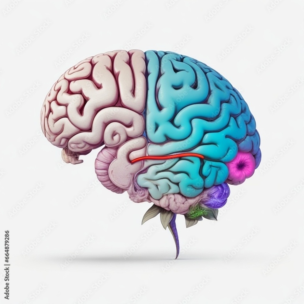 3d rendered illustration of human brain 3d rendered illustration of human brain