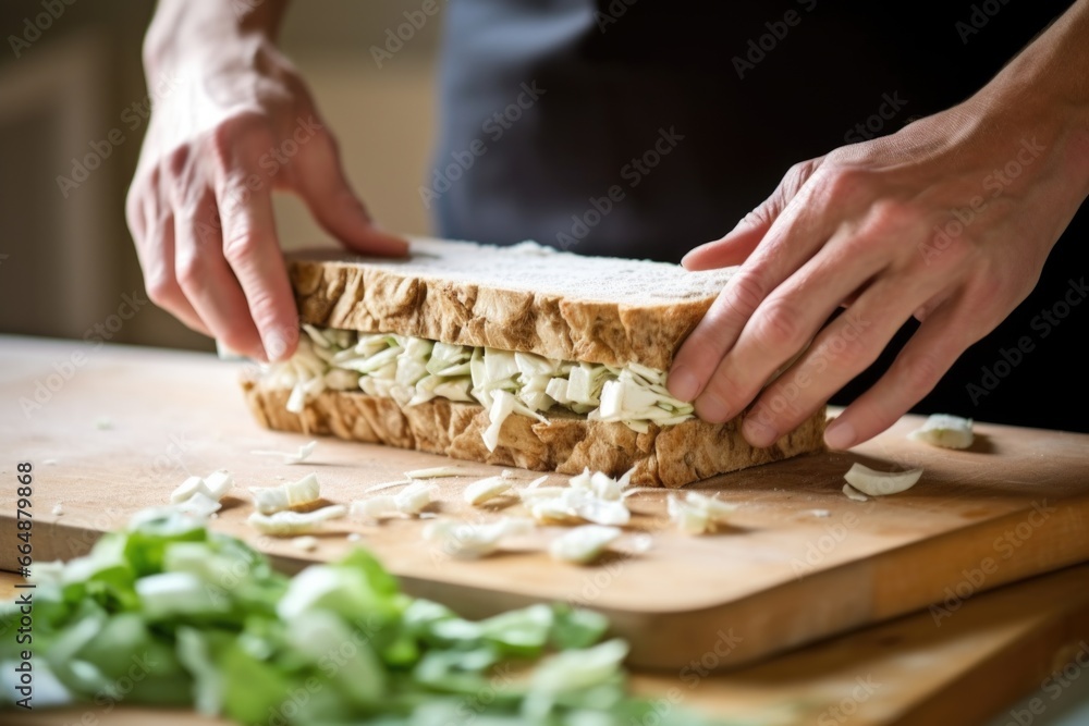 making a tempeh sandwich making a tempeh sandwich
