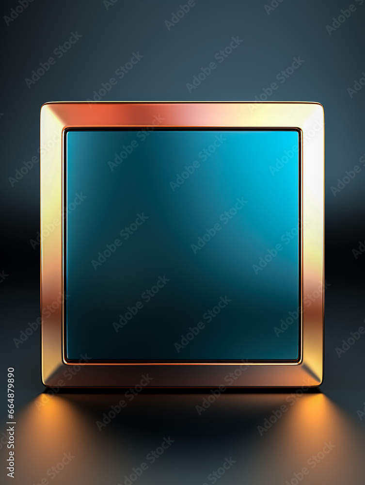 Geometric background with square in frame, glossy texture. Geometric background with square in frame, glossy texture.