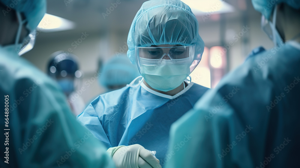 A Team of Medical Professionals in a High-Tech Operation A Team of Medical Professionals in a High-Tech Operation