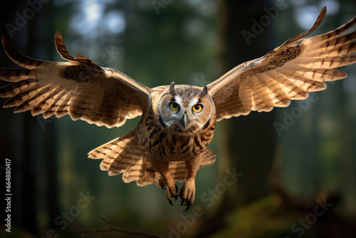 Flying owl in the wild © Venka