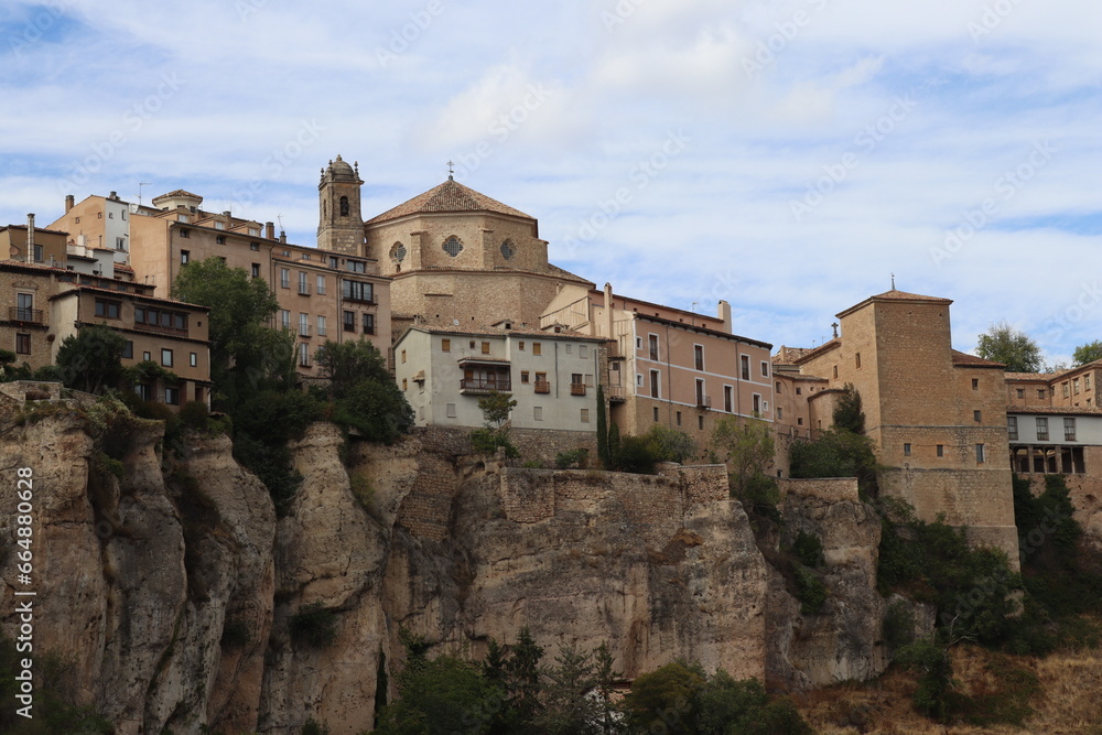 Cuenca buildings on rocks beautiful nature