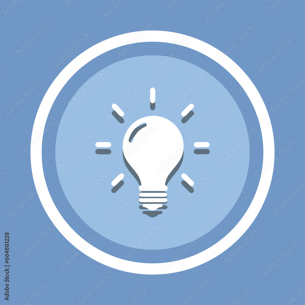 Bulb lamp icon vector. Bulb lamp icon vector in trendy flat style. Idea bulb icon image, Idea bulb icon illustration isolated on blue background Bulb lamp icon vector. Bulb lamp icon vector in trendy flat style. Idea bulb icon image, Idea bulb icon illustration isolated on blue background