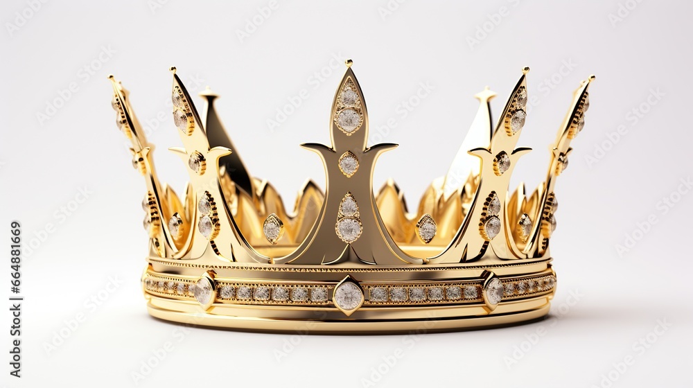 golden crown isolated on white background golden crown isolated on white background