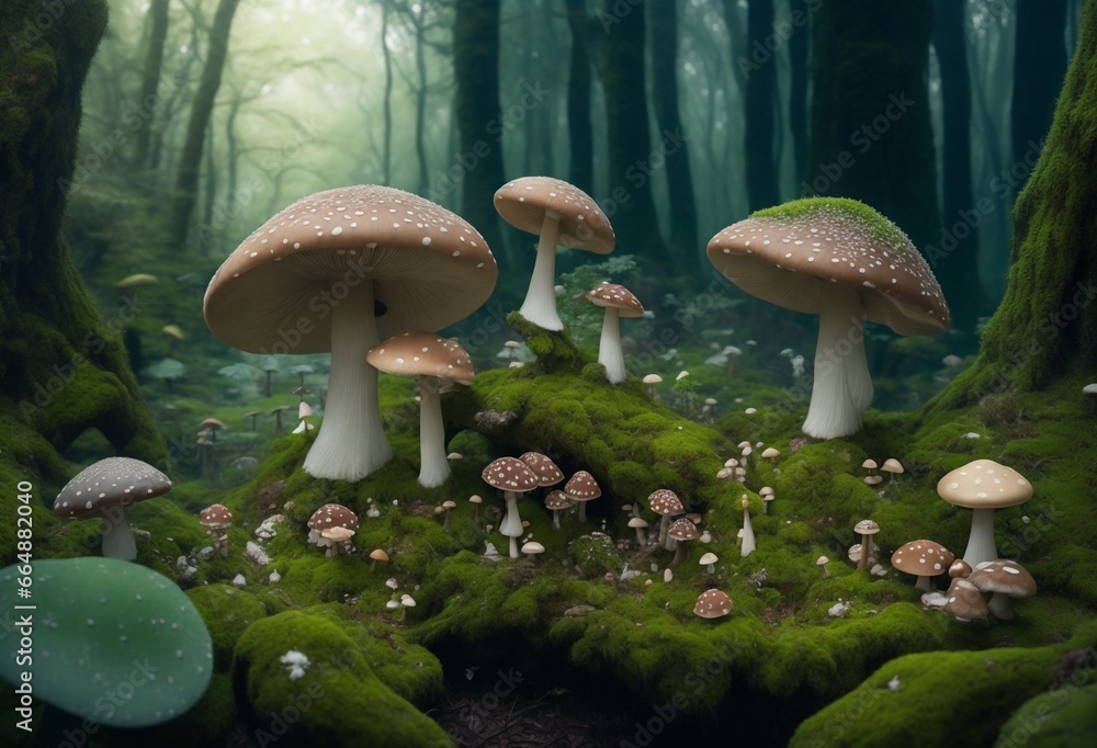 Fototapeta premium mushrooms in the forest