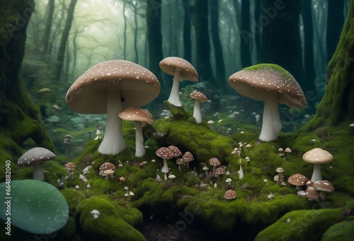 mushrooms in the forest