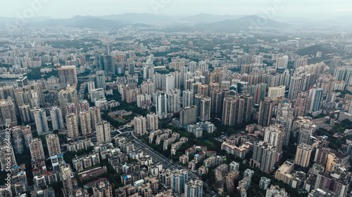 Guangzhou  China - October 12 2023  Aerial view of landscape in Guangzhou city  China