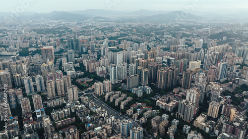 Guangzhou ,China - October 12,2023: Aerial view of landscape in Guangzhou city, China