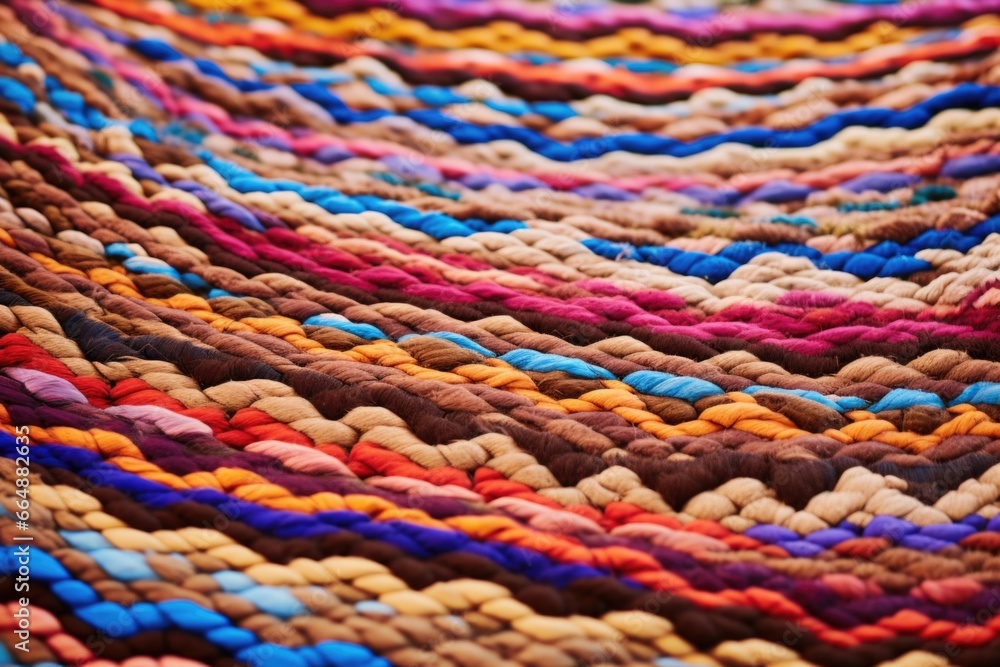 a close-up of hand-braided indigenous rugs