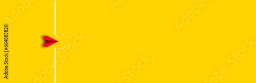 red plane is flying towards success, overcoming obstacles.Overcoming obstacles idea concept