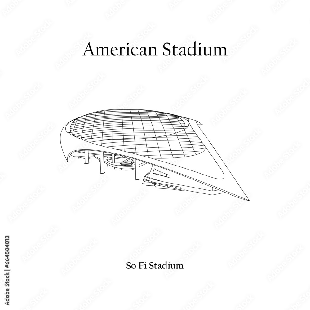 graphic-design-of-the-so-fi-stadium-los-angeles-city-fifa-world-cup
