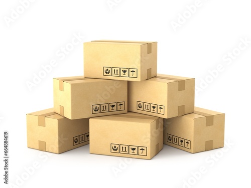 Cardboard boxes 3D