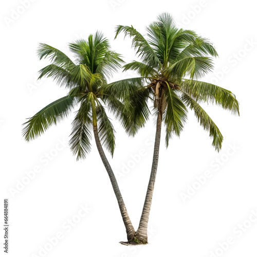 Coconut trees isolated, AI Generated