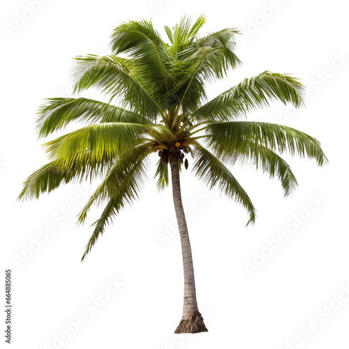Coconut trees isolated  AI Generated