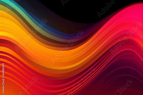dynamic and colorful background with smooth lines. Generative AI