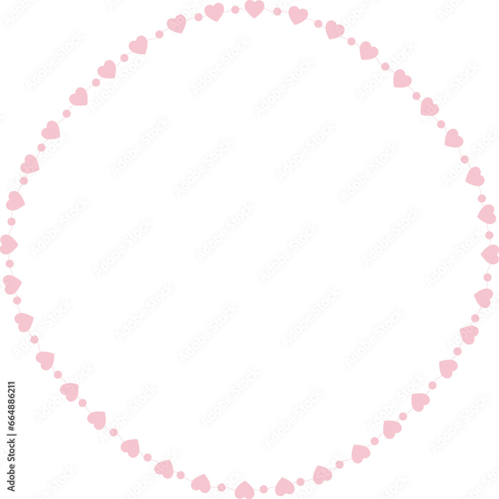 Rectangle Frame Heart Frame cute pink pastel decoration love pattern classic romantic horizontal vintage frames heart border art Elements design border decoration element decor