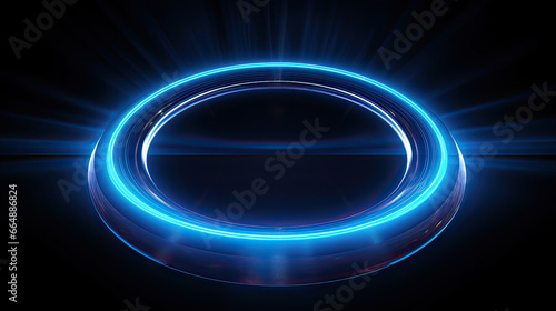 blue glowing circle light