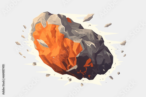 asteroid vector flat minimalistic isolated vector style illustration